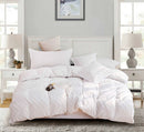 Tufted Boho Wave Jacquard White Duvet Quilt Cover Set – King