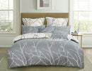 Tree Reversible Grey Duvet Quilt Cover Set – King