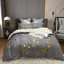 Reversible Design Grey Bed Quilt/Duvet Cover Set – Queen