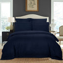 Arlo 1000TC Ultra Soft Striped Midnight Blue Duvet Quilt Cover Set – Queen