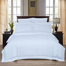 Rowan 1000TC Ultra Soft Striped White Duvet Quilt Cover Set – Super King