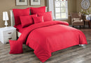 Seersucker Quilt/Duvet Cover Set - Red – Super King