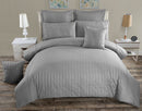 Seersucker Grey Duvet Quilt Cover Set – Super King