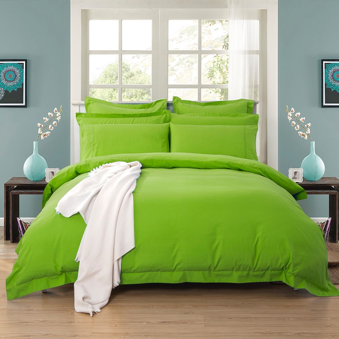Rowan 1000TC Tailored Green Duvet Quilt Cover Set – Single