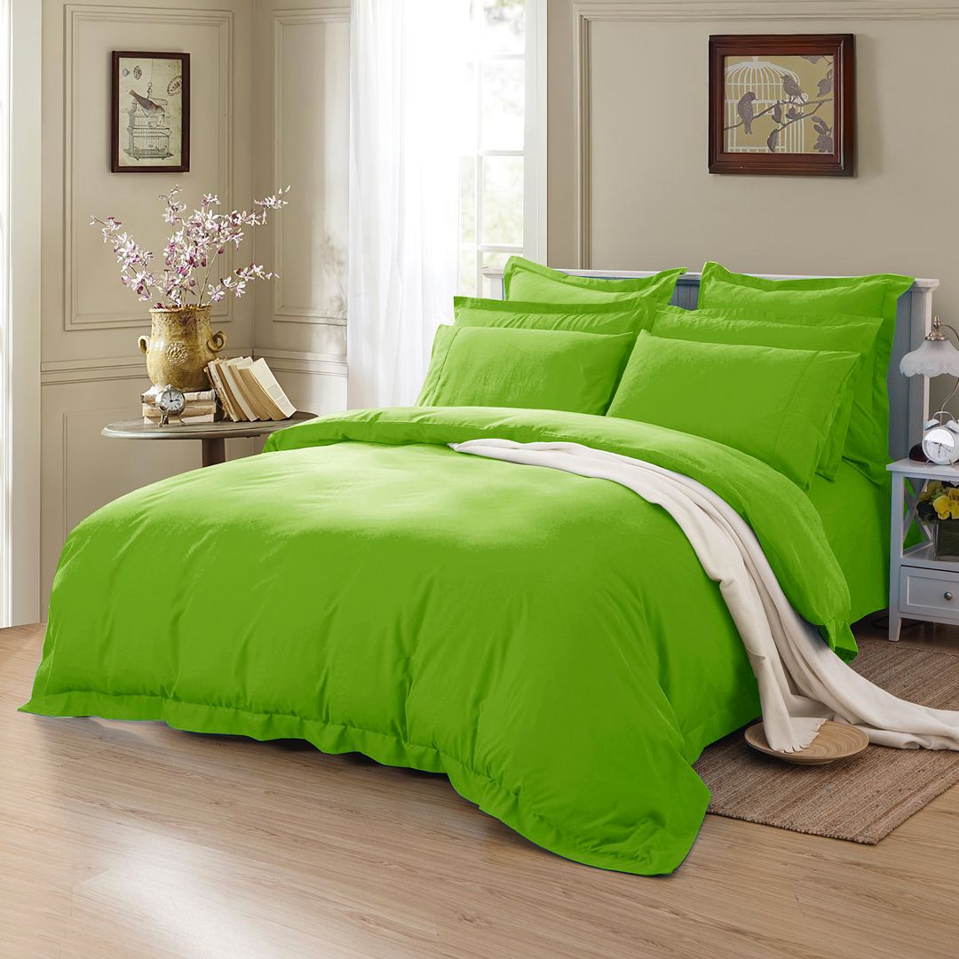Arlo 1000TC Tailored Quilt Cover Set – Green – Super King
