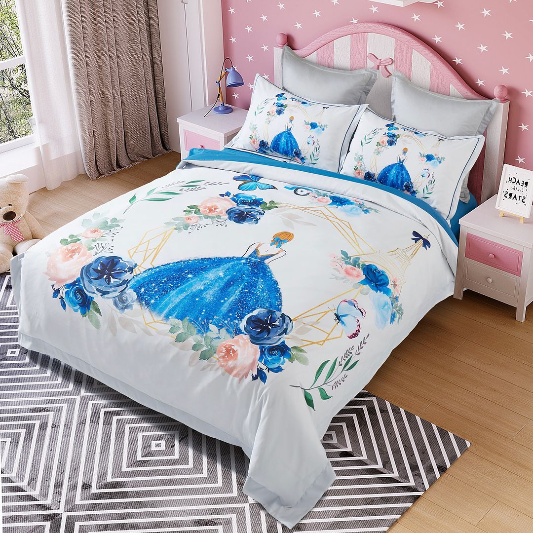 Celeste Princess Kids Quilt Cover Set – Pink – Double