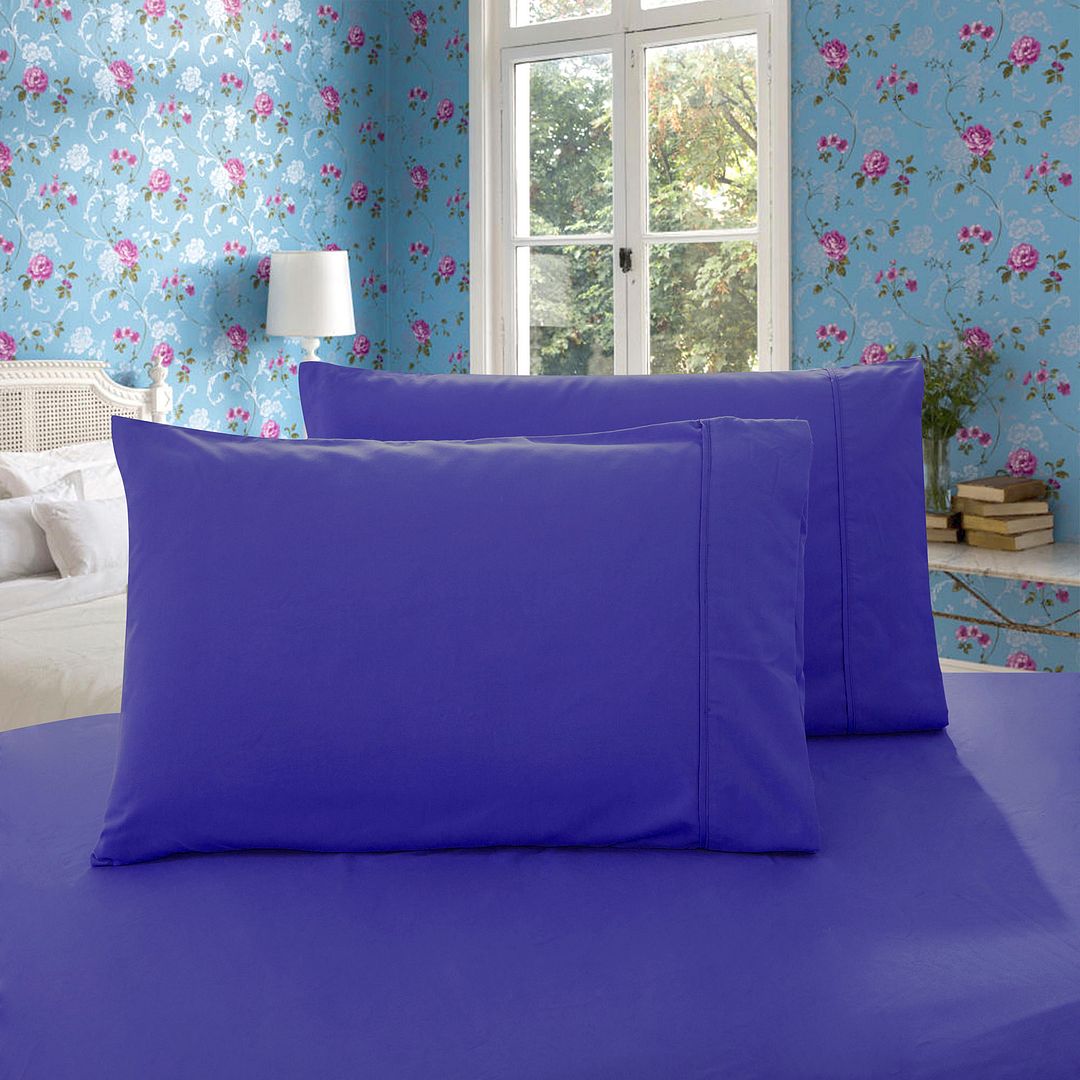 Rowan 1000TC Premium Ultra Soft Standrad Pillowcases 2 - Pack - Royal Blue