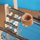 Arlo Wooden Parrot Play Stand with Climbing Ladder & Food Bowl