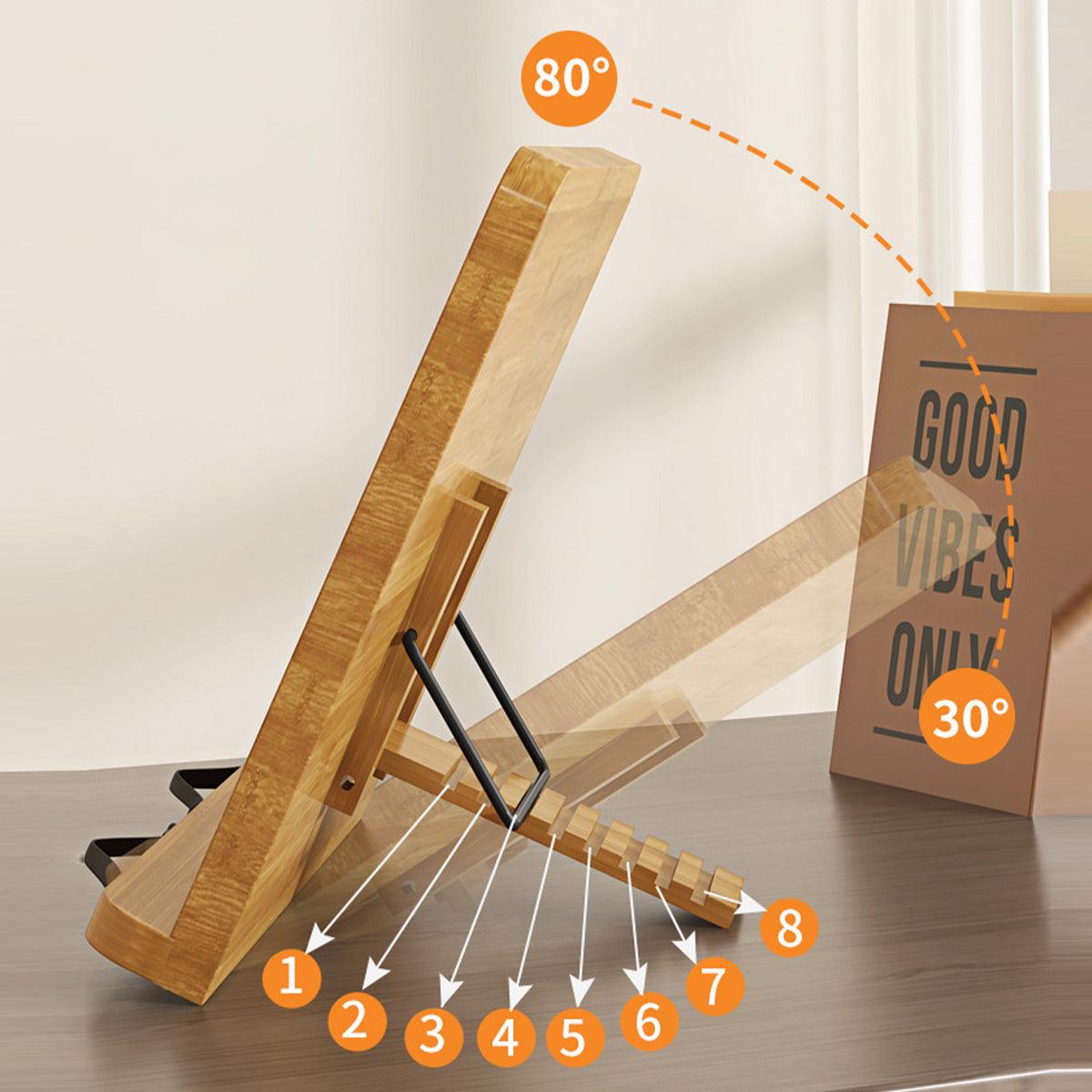 Rowan Wooden Adjustable Reading Stand – Brown / Wood – Small