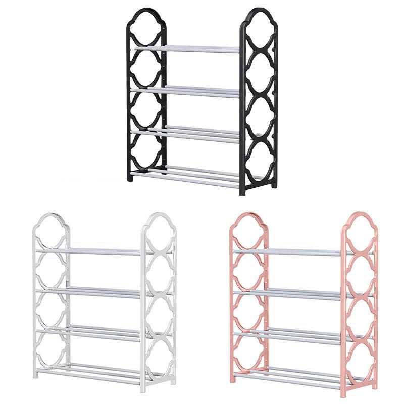 Breton Shoe Rack – White – 4 Tier