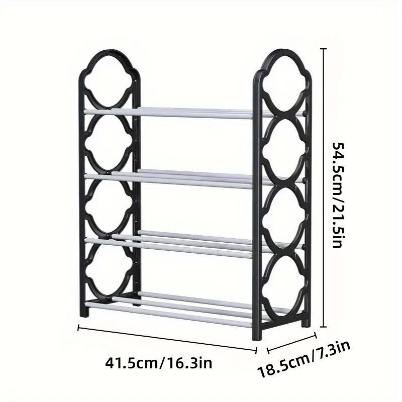 Breton Shoe Rack – White – 4 Tier