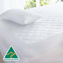 Aus Made Fully Fitted Cotton Quilted Mattress Protector () – Double