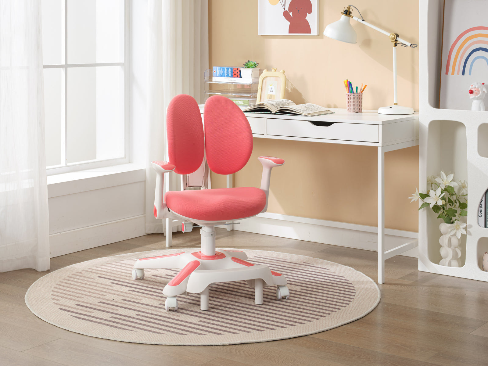 Haven Kids Study Chair Set – Pink – Set of 6