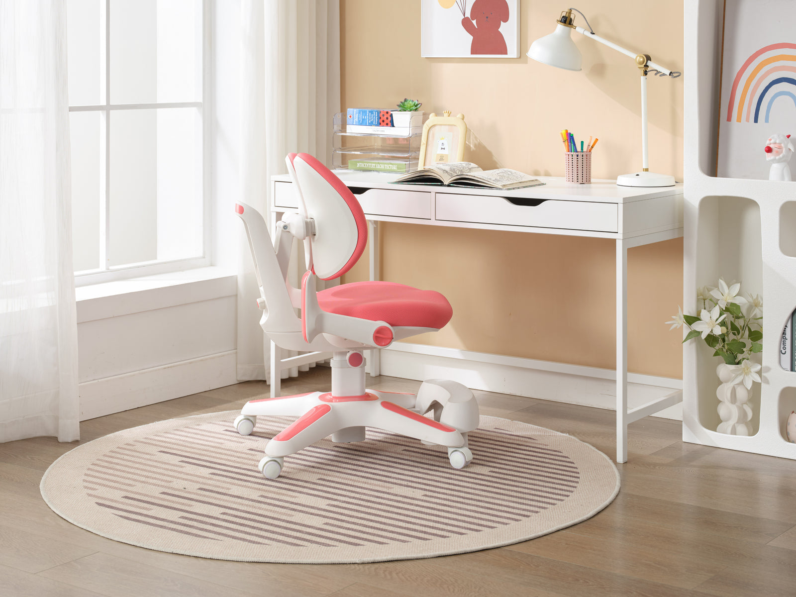 Haven Kids Study Chair Set – Pink – Set of 6