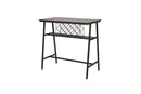 Dining Table, Bar Table with Wine Storage Rack - Industrial Style