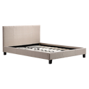 Arlo Linen Fabric Bed Frame Beige – Double