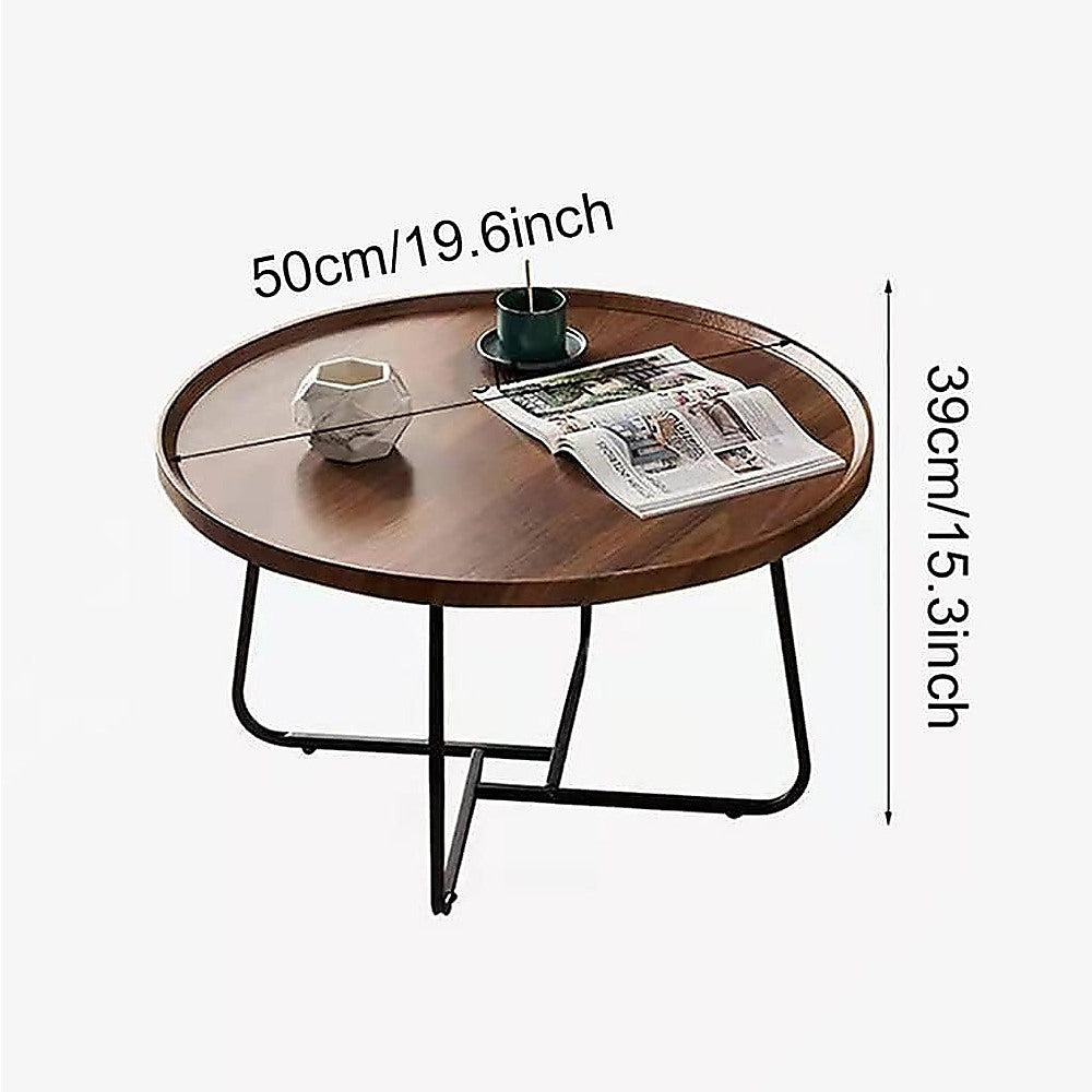 Kester Round Side Table – Black – 39 cm