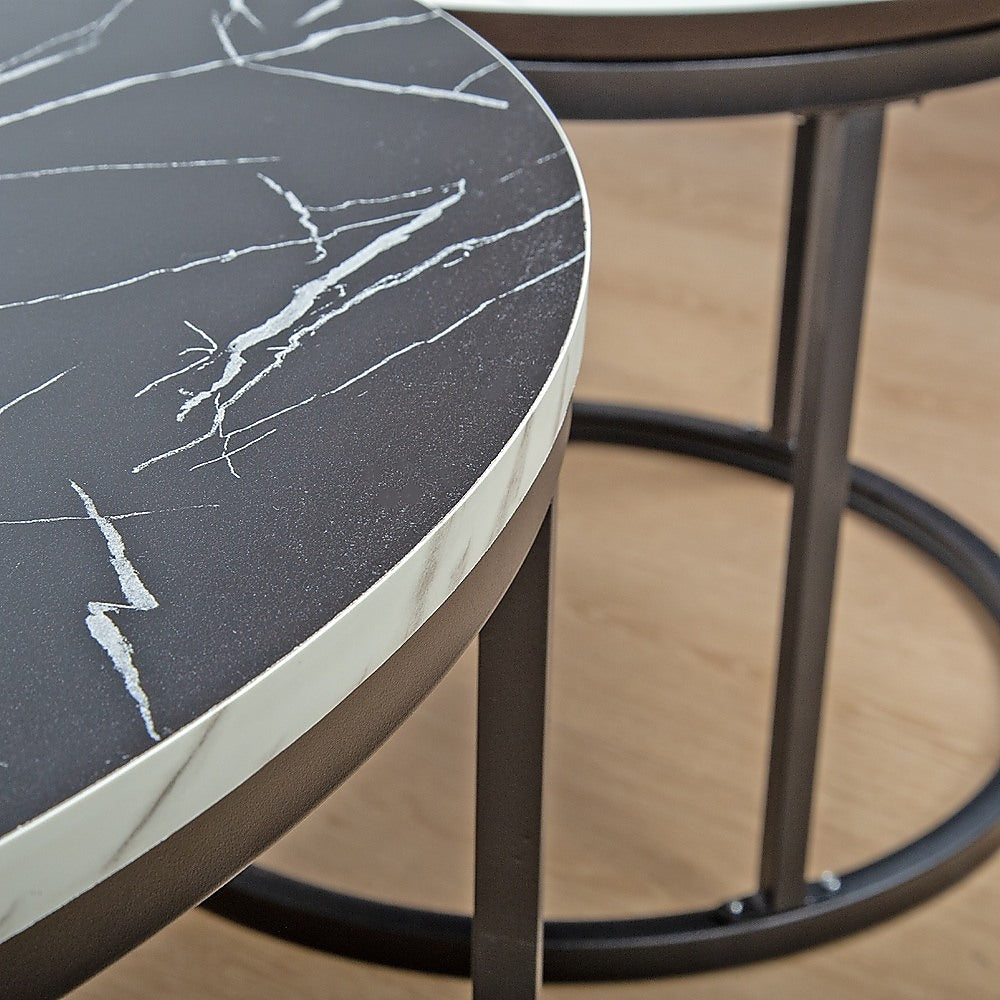 Serano Nesting Coffee Tables – White – Set of 2