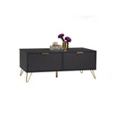 Volos Coffee Table – Black & Gold – 110cm