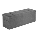 Harlow Foldable Storage Ottoman Bench – Grey