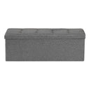 Harlow Foldable Storage Ottoman Bench – Grey