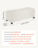 Harlow Tufted Storage Ottoman Bench – Beige