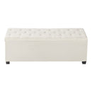 Harlow Tufted Storage Ottoman Bench – Beige