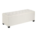 Harlow Tufted Storage Ottoman Bench – Beige