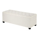 Harlow Tufted Storage Ottoman Bench – Beige