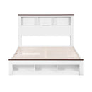 Linden Bed Frame with Storage, LED & Charging Station – White – Double