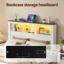 Nova Wooden Bed Frame with Storage, LED & Charging Station – White – Double