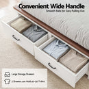 Rowan Wooden Bed Frame with Storage Drawers – White – Double