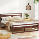 Bed Frame Wooden Walnut WITTON – Queen