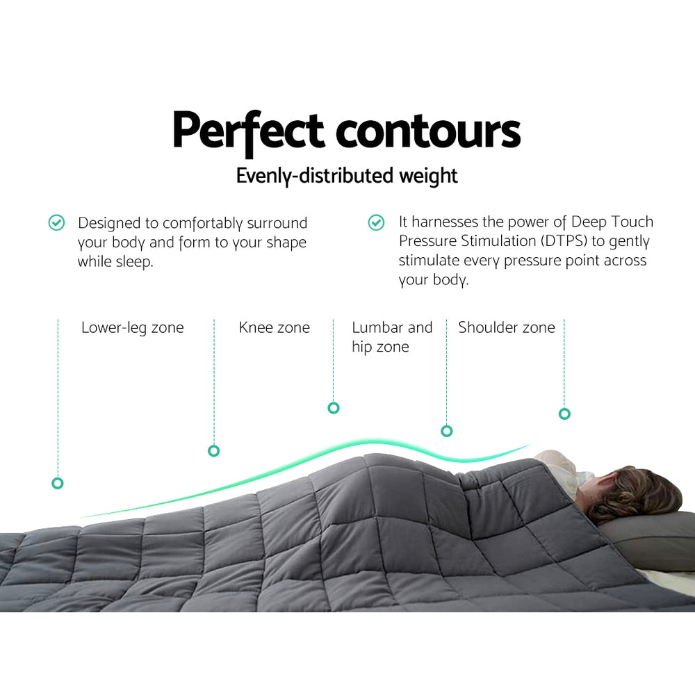 Giselle Cotton Weighted Blanket – Dark Grey – 5kg