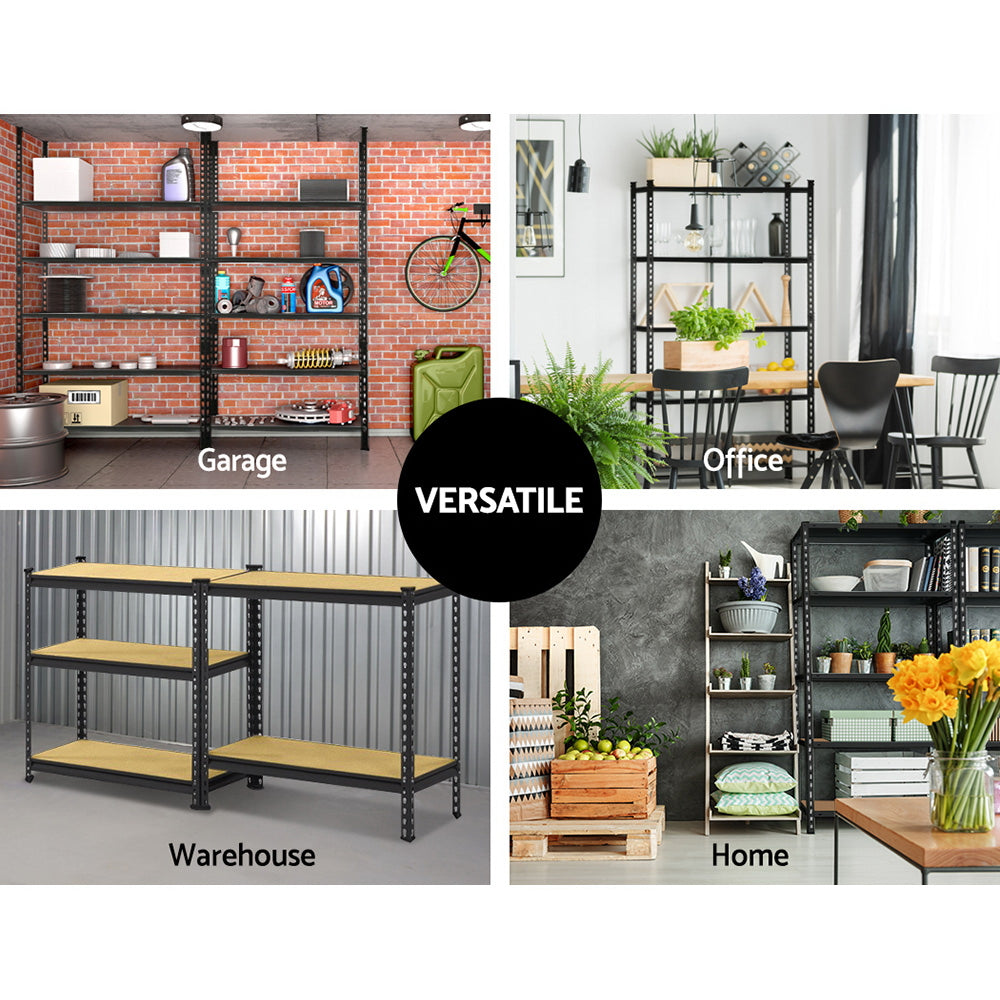 Callan Garage Shelving Warehouse Rack – Black – Set of 4