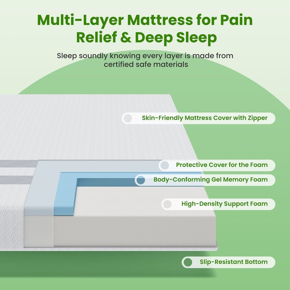 Lullaby Gel Foam Mattress – White – King Single